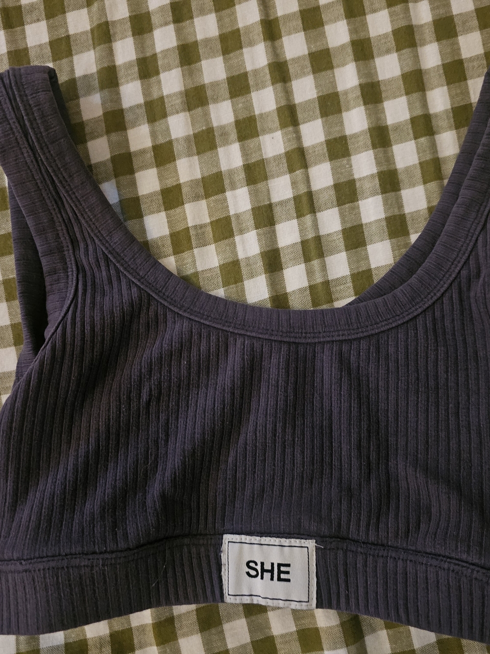 Darc Sport SHE Ribbed Sports Bra in Charcoal Gray